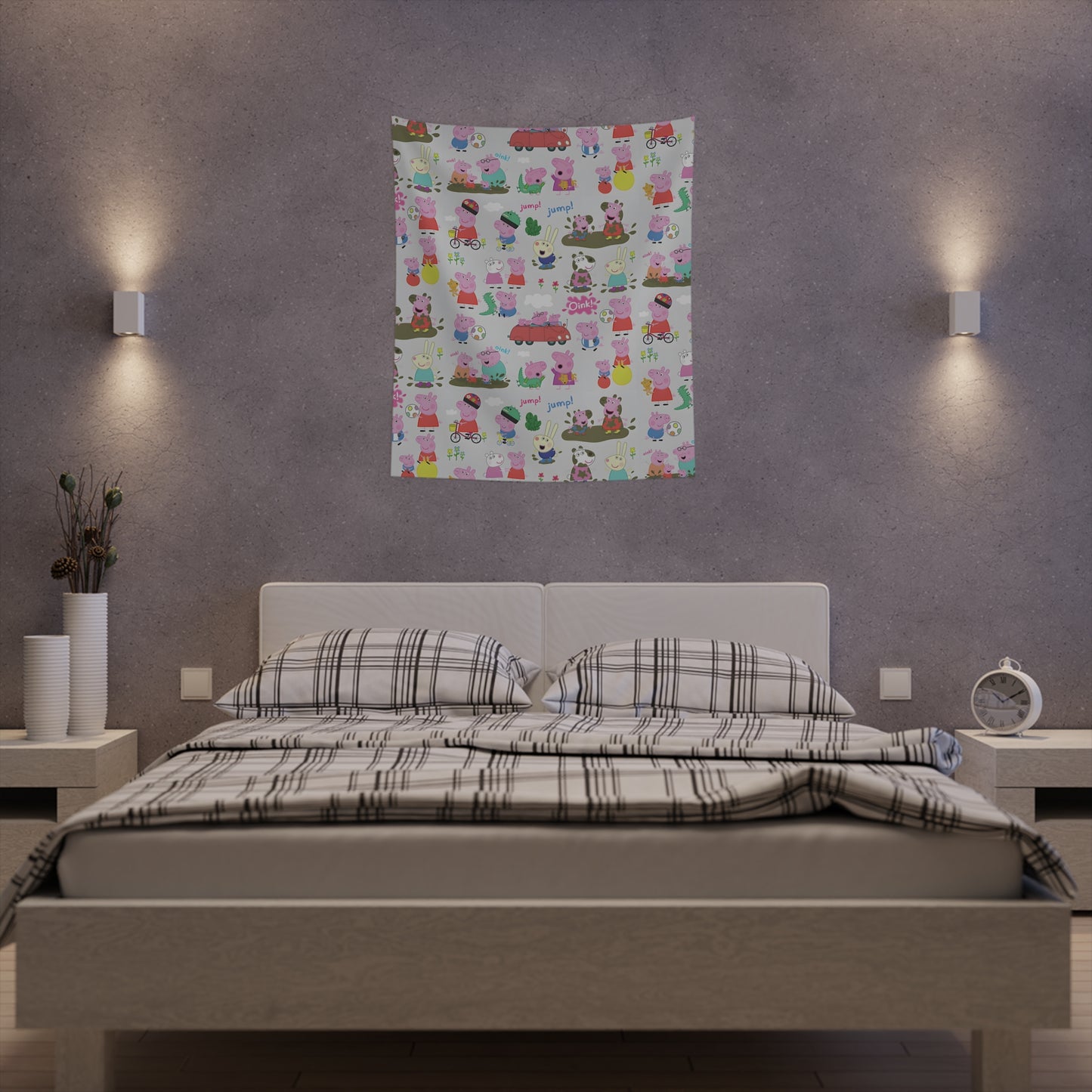 Peppa Pig Oink Oink Collage Printed Wall Tapestry