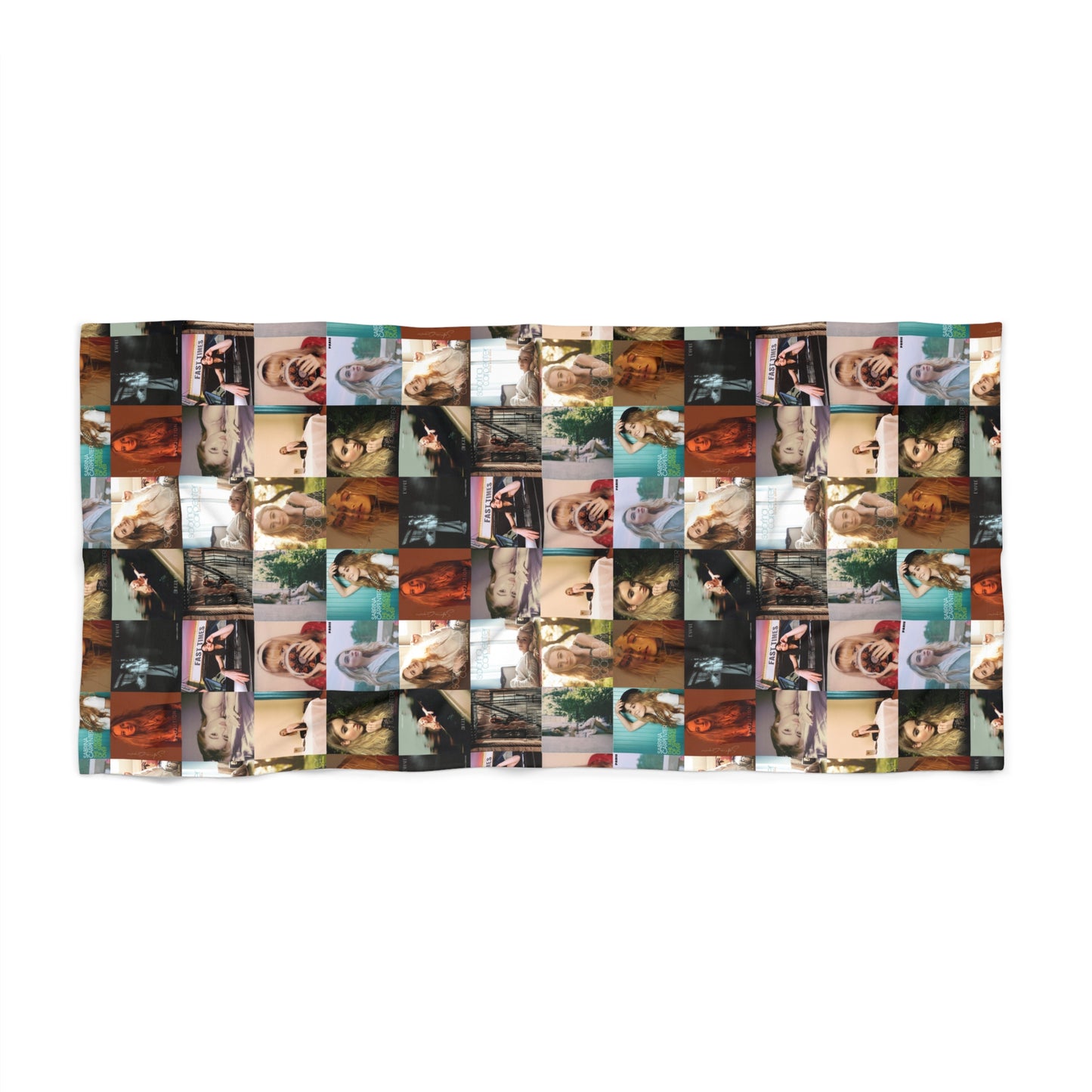 Sabrina Carpenter Album Cover Collage Beach Towel