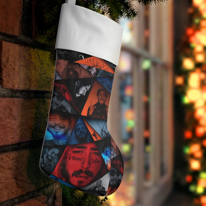 Post Malone Crystal Portaits Collage Christmas Holiday Stocking