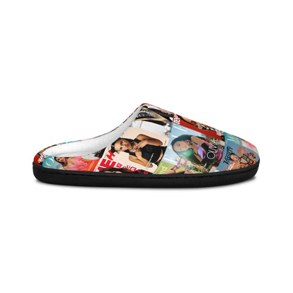 Olivia Rodrigo Magazine Cover Collage Pattern Women's Indoor Slippers