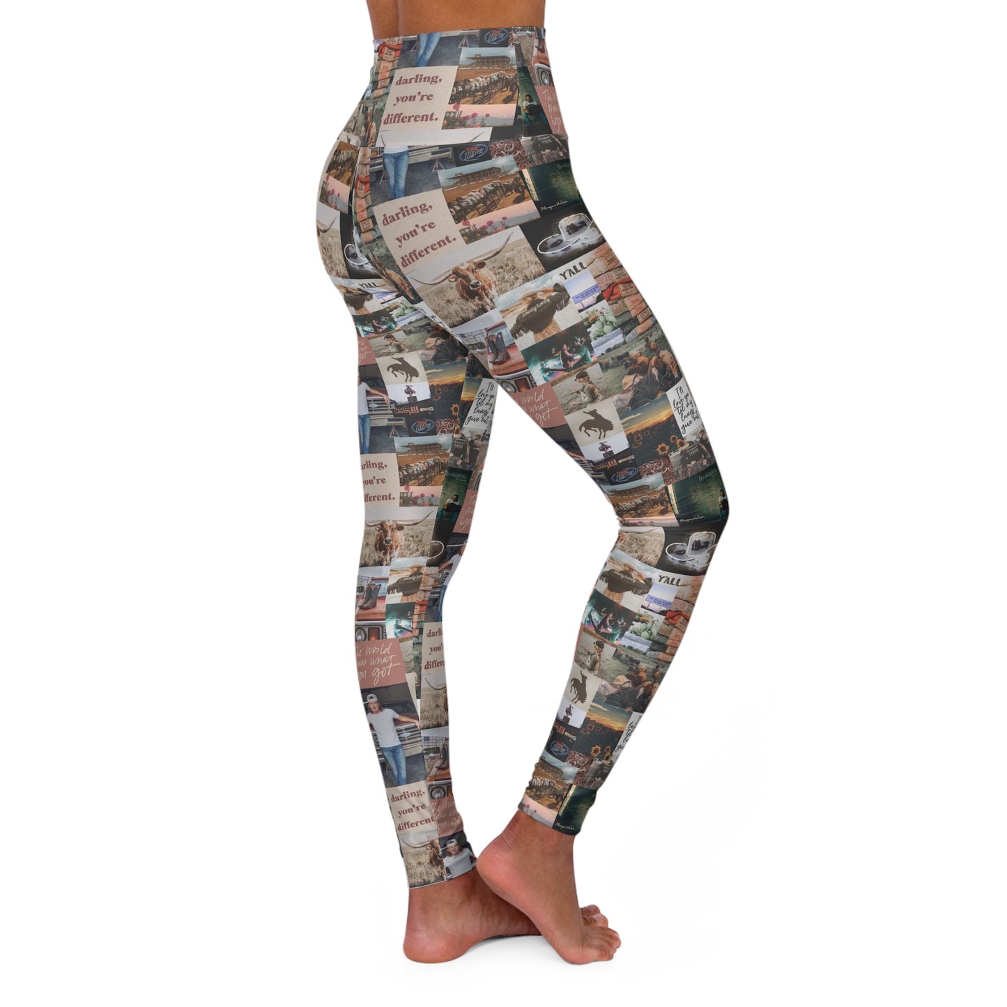 Morgan Wallen Darling You're Different Collage High Waisted Yoga Leggings