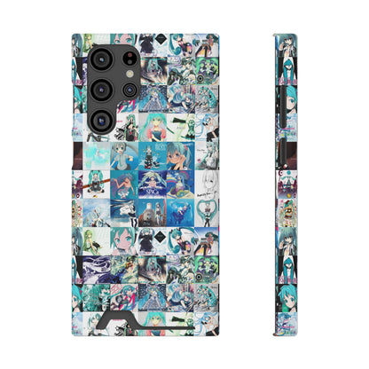 Hatsune Miku Album Cover Collage Phone Case With Card Holder