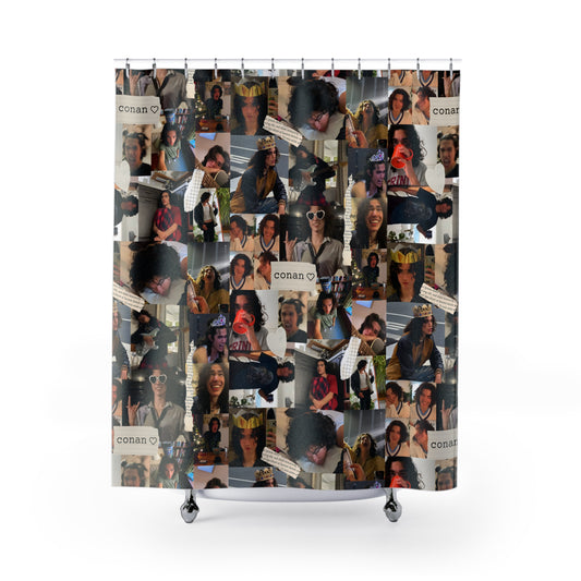 Conan Grey Being Cute Photo Collage Shower Curtain