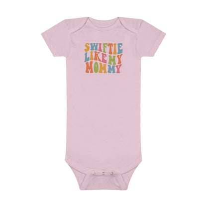 Taylor Swift Swiftie Like My Mommy Baby Short Sleeve Onesie