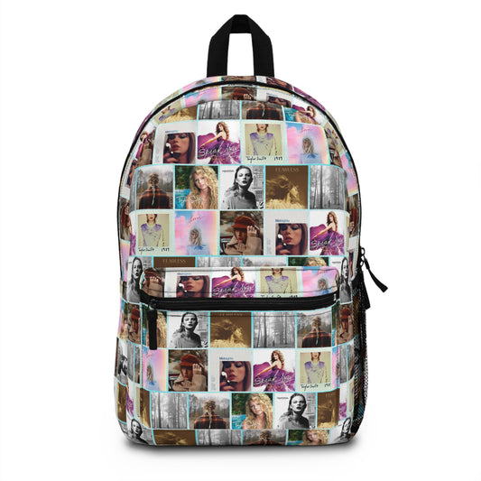 Taylor Swift Album Art Collage Pattern Backpack
