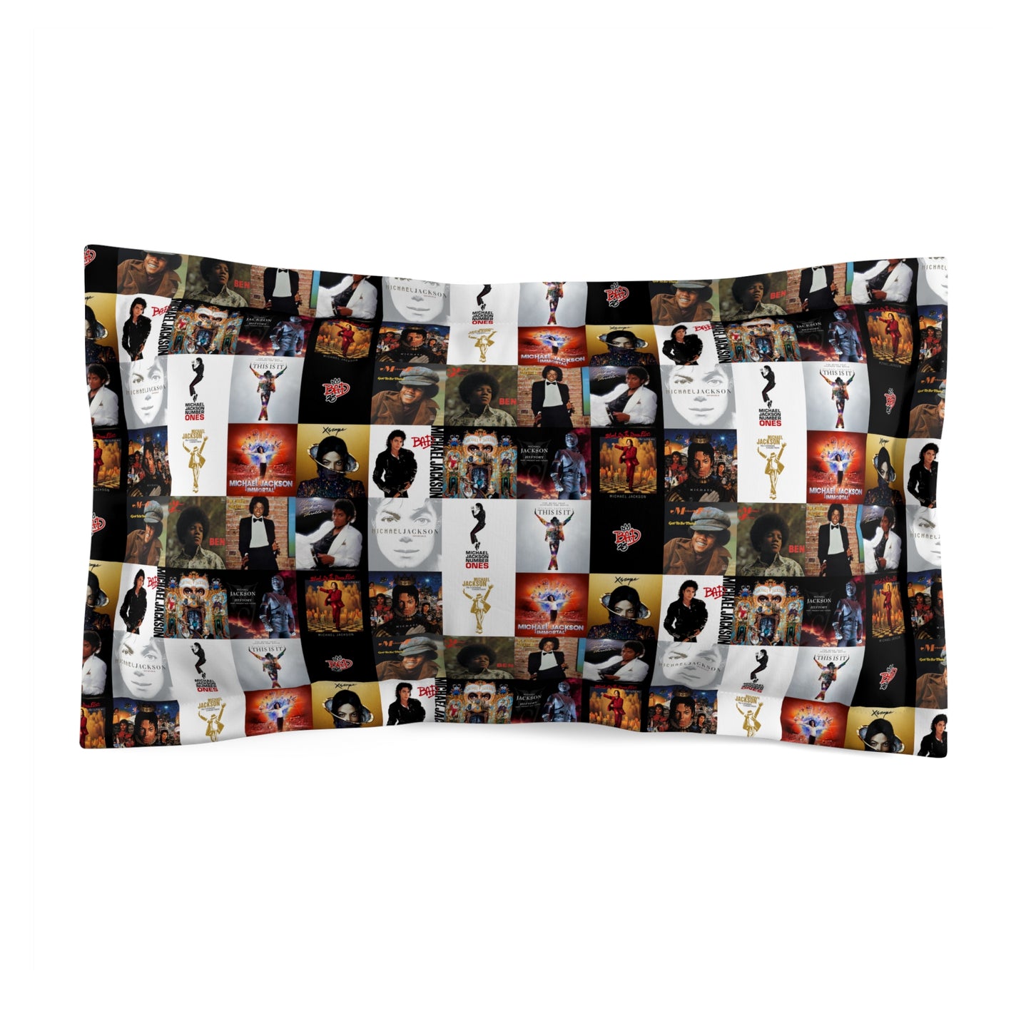 Michael Jackson Album Cover Collage Microfiber Pillow Sham