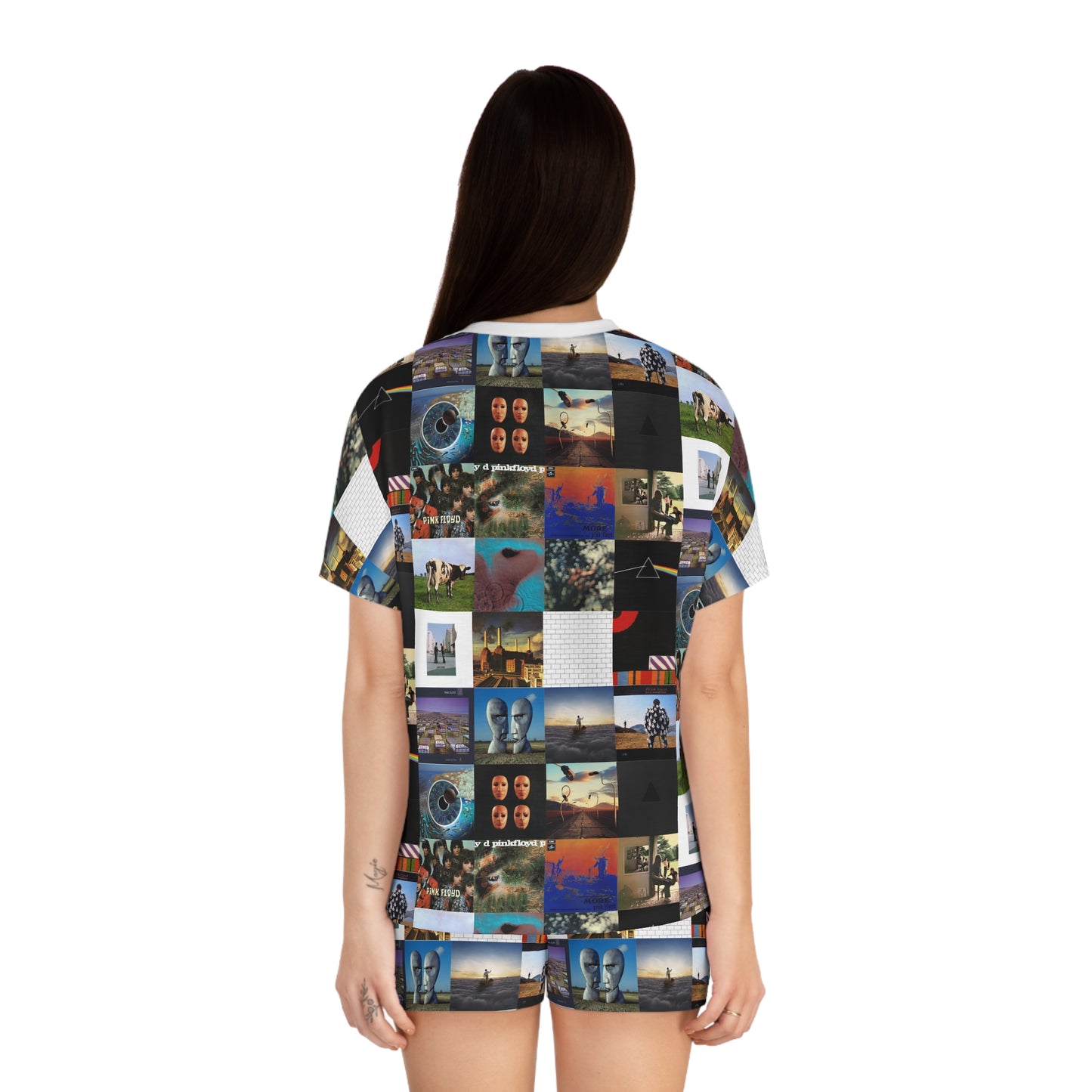 Pink Floyd Album Cover Collage Women's Short Pajama Set