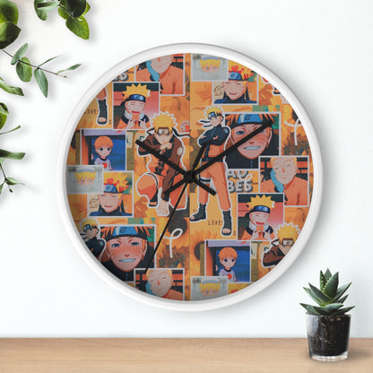 Naruto Uzumaki Sunflower Blaze Collage Wall Clock