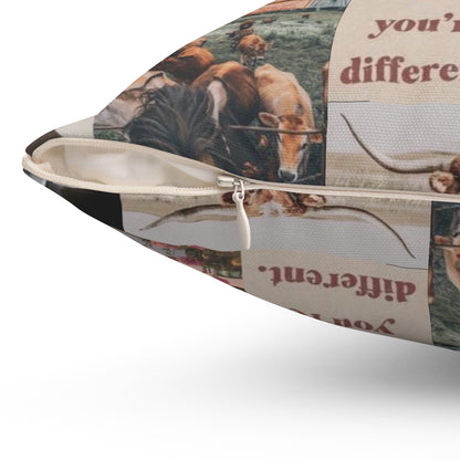 Morgan Wallen Darling You're Different Collage Spun Polyester Square Pillow