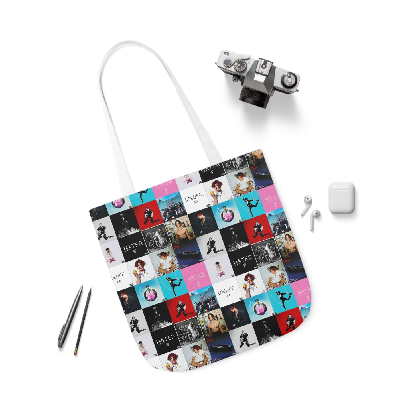 YUNGBLUD Album Cover Art Collage Polyester Canvas Tote Bag