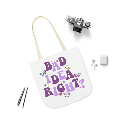 Olivia Rodrigo Bad Idea Right? Polyester Canvas Tote Bag