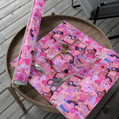 Ariana Grande Purple Vibes Collage Gift Wrap Paper