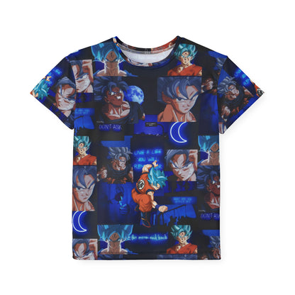 Dragon Ball Z Saiyan Moonlight Collage Kids Sports Jersey