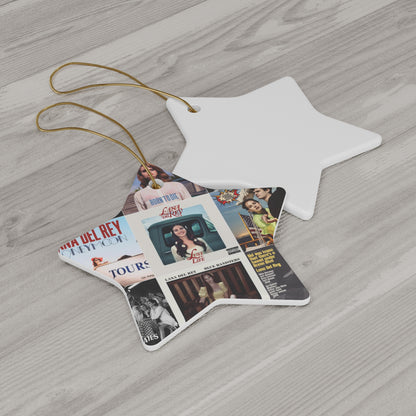 Lana Del Rey Album Cover Collage Ceramic Ornament