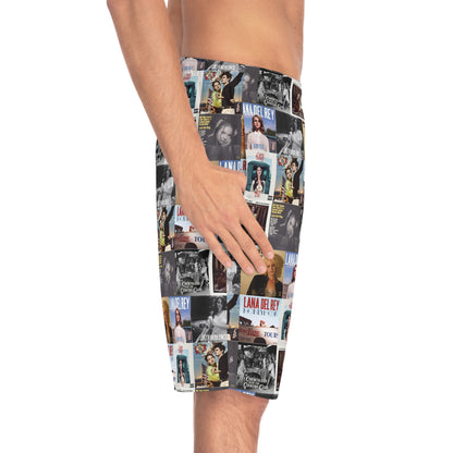 Lana Del Rey Album Cover Collage Men's Board Shorts