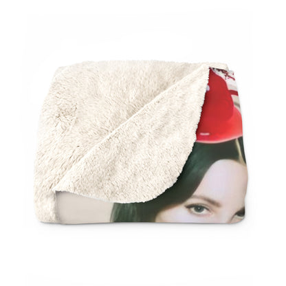 Lana Del Rey Cherry Coke Collage Sherpa Fleece Blanket