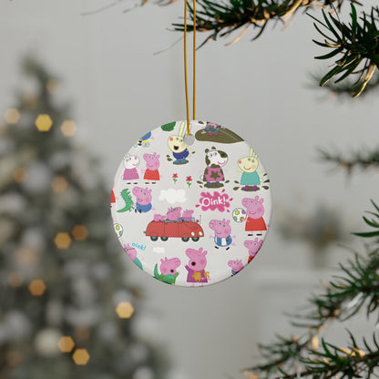 Peppa Pig Oink Oink Collage Ceramic Ornaments (1pc, 3pcs, 5pcs, 10pcs)