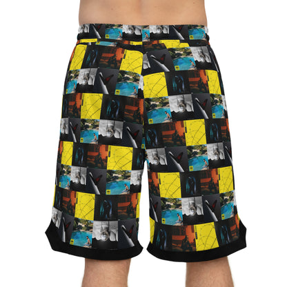 Post Malone Album Art Collage Basketball Rib Shorts