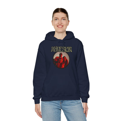 Måneskin Circular Group Photo Unisex Heavy Blend Hooded Sweatshirt