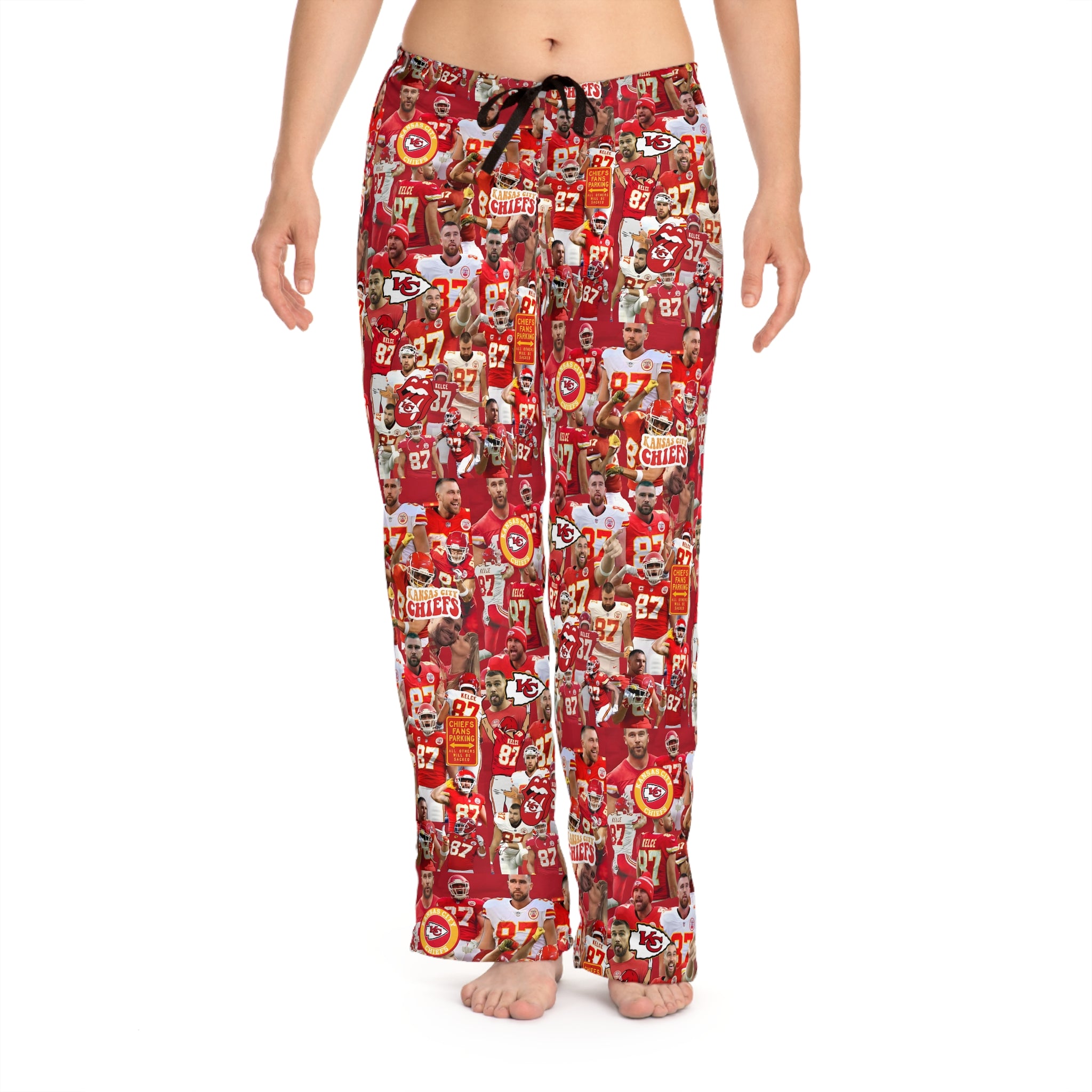 Travis Kelce Chiefs Red Collage Women's Pajama Pants – Fandom Flair