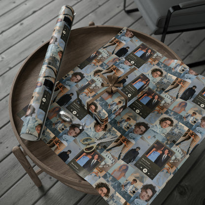 Timothee Chalamet And Zendaya Best Friend Collage Gift Wrapping Paper