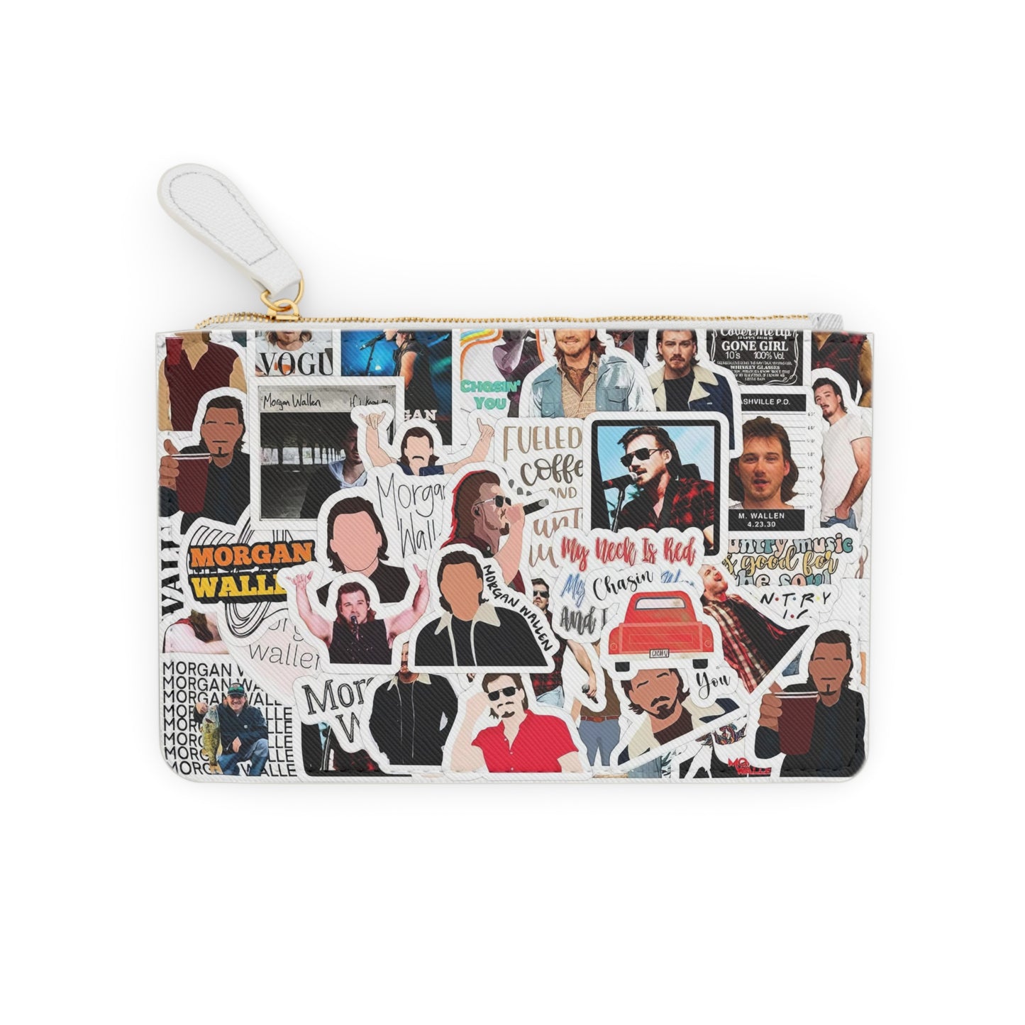 Morgan Wallen Sticker Collage Mini Clutch Bag