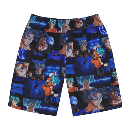 Dragon Ball Z Saiyan Moonlight Collage Men's Board Shorts