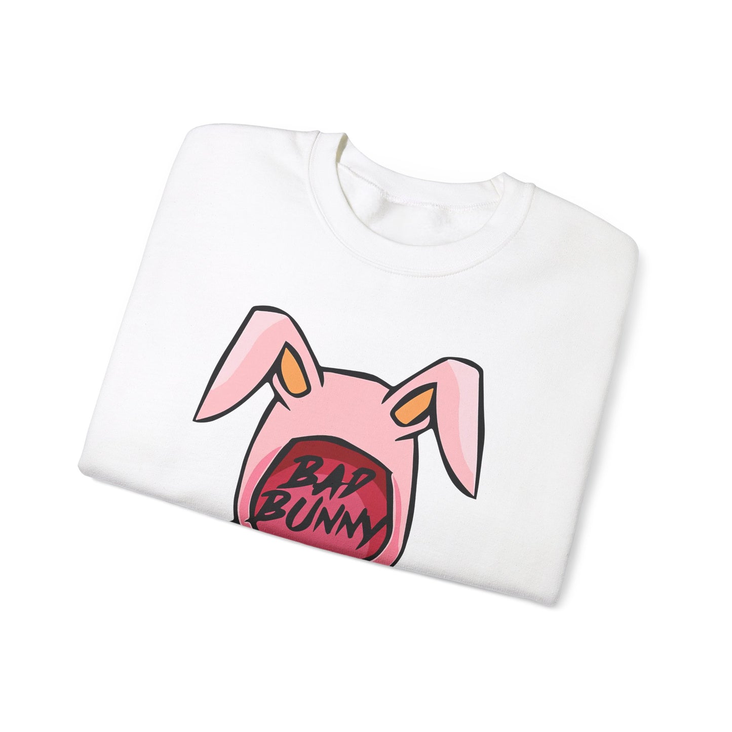 Bad Bunny Hoodie Logo Unisex Heavy Blend Crewneck Sweatshirt