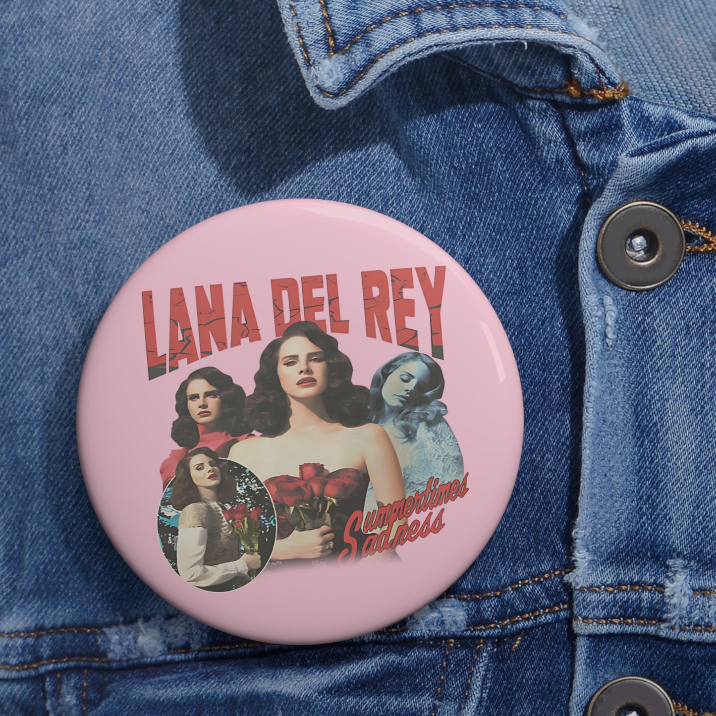 Lana Del Rey Summertime Sadness Round Pin