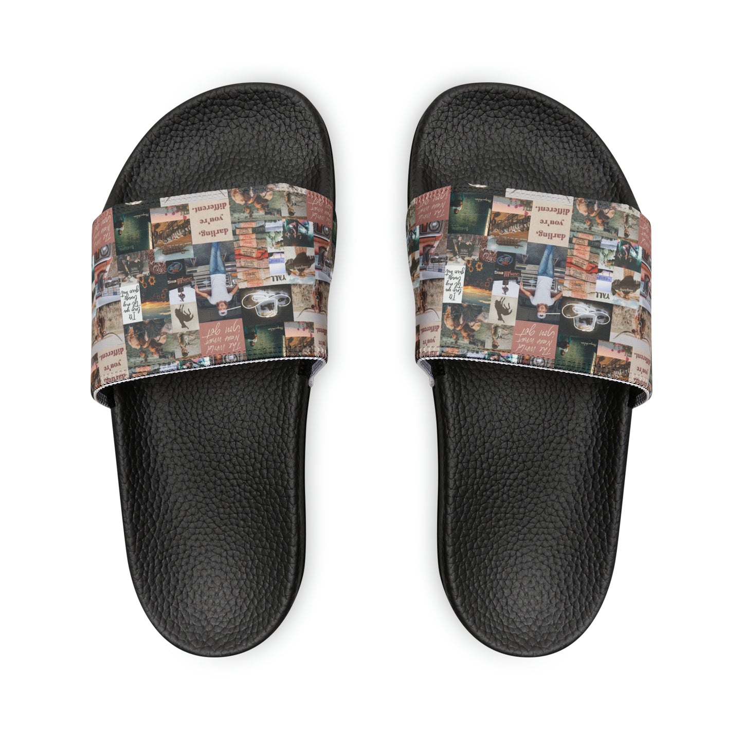 Morgan Wallen Darling You're Different Collage Youth Slide Sandals