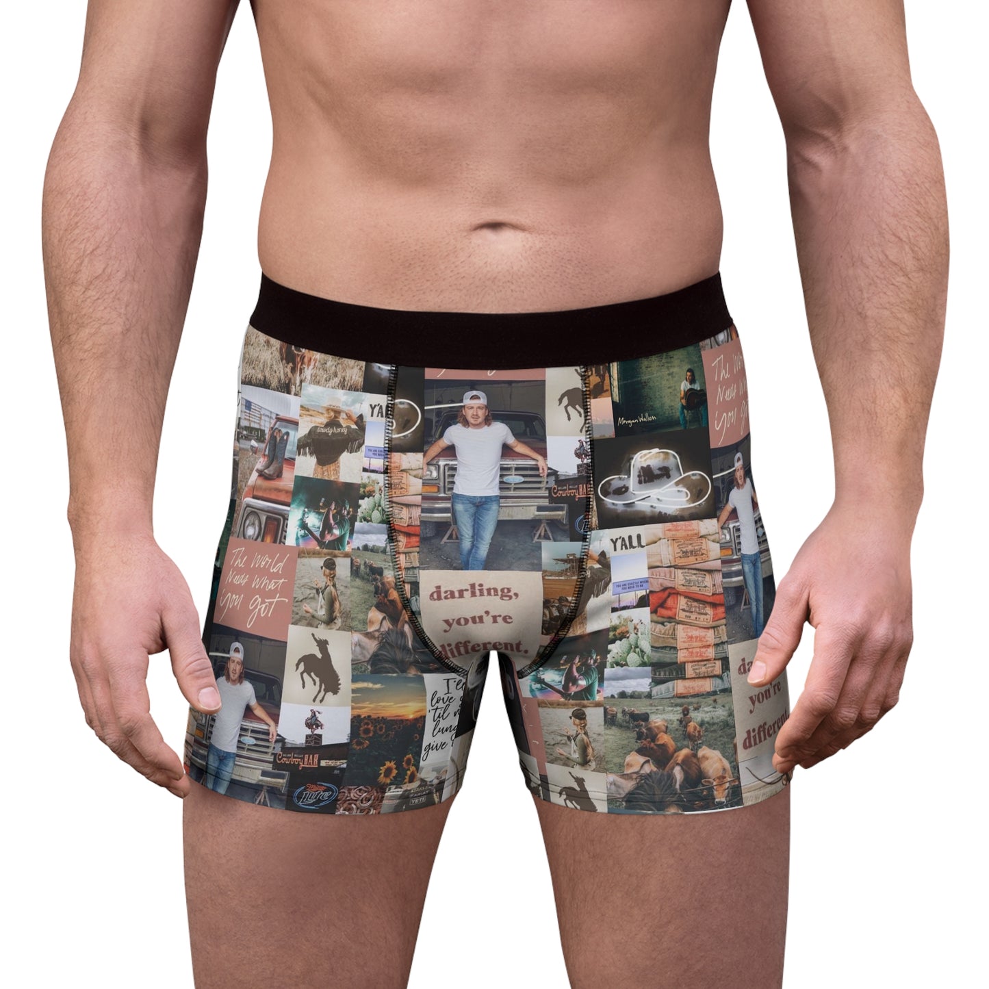 Morgan Wallen Darling You're Different Collage Men's Boxer Briefs Underwear