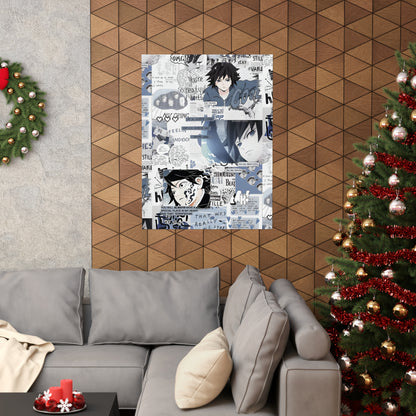 Demon Slayer Giyu Aesthetic Collage Matte Vertical Poster