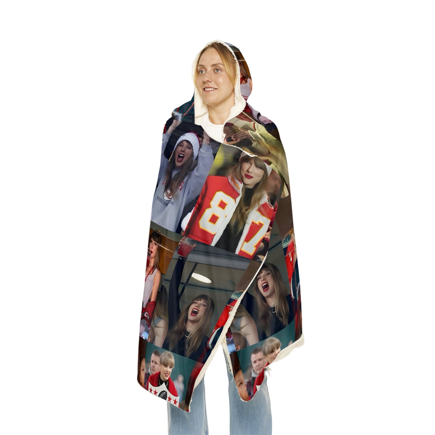 Taylor Swift Chiefs Fan Taylor's Version Snuggle Blanket