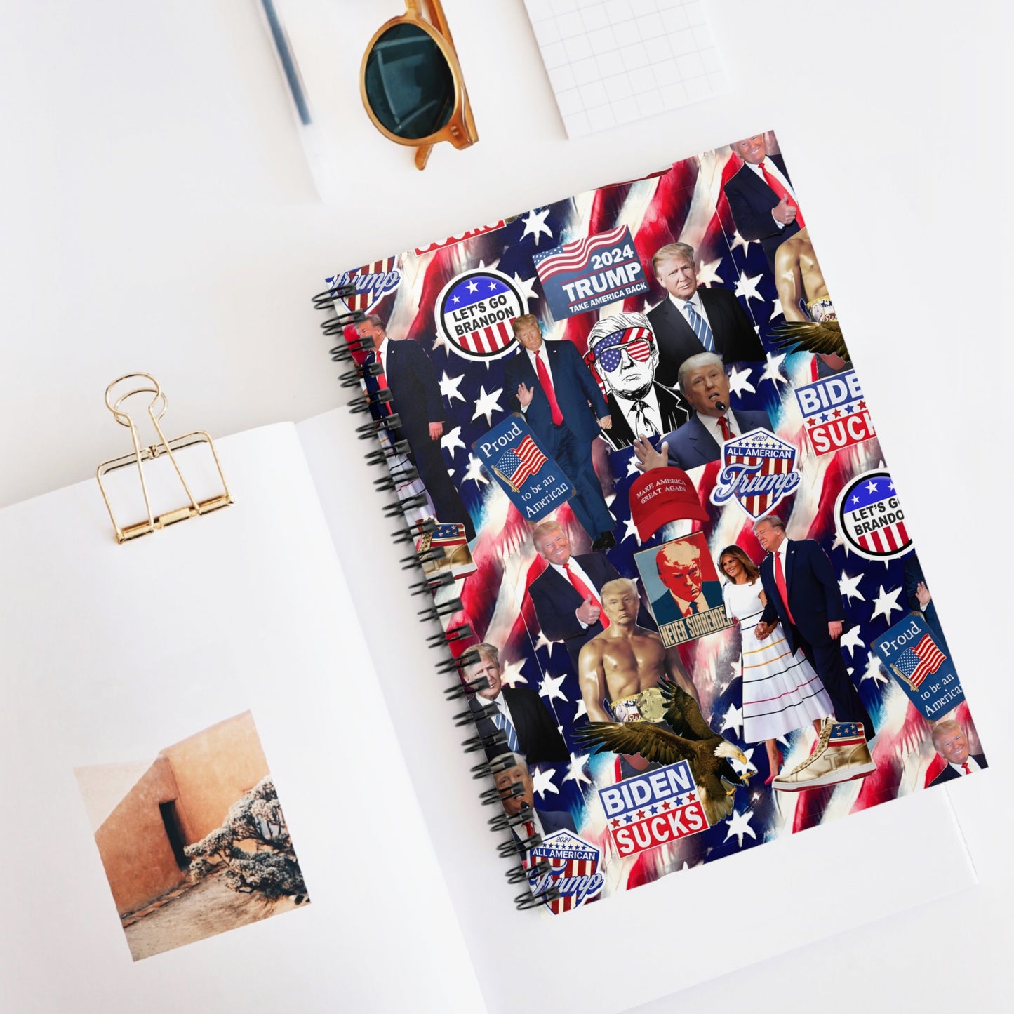 Donald Trump 2024 MAGA Montage Spiral Notebook - Ruled Line