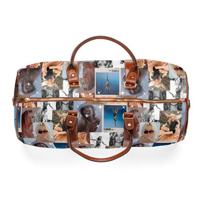 Miley Cyrus Flowers Photo Collage Waterproof Travel Bag