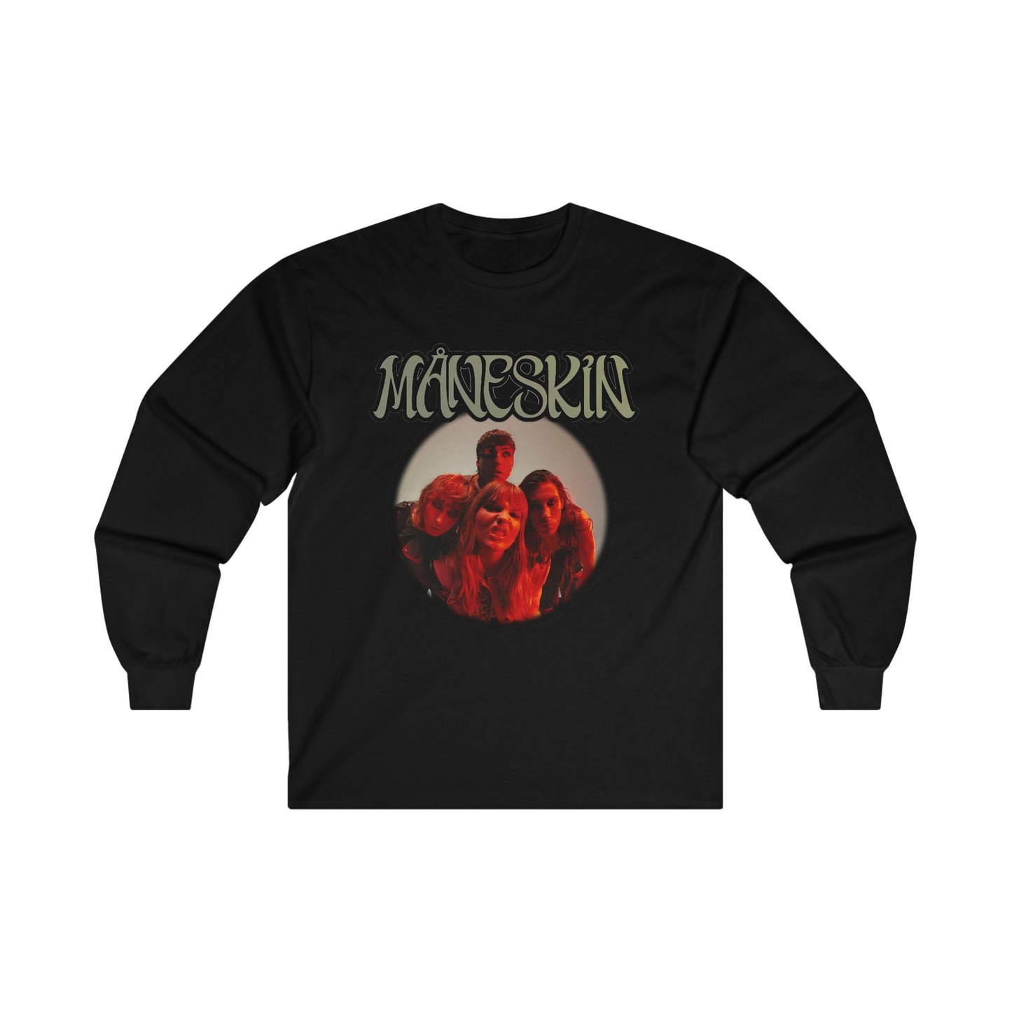 Måneskin Circular Group Photo Ultra Cotton Long Sleeve Tee Shirt