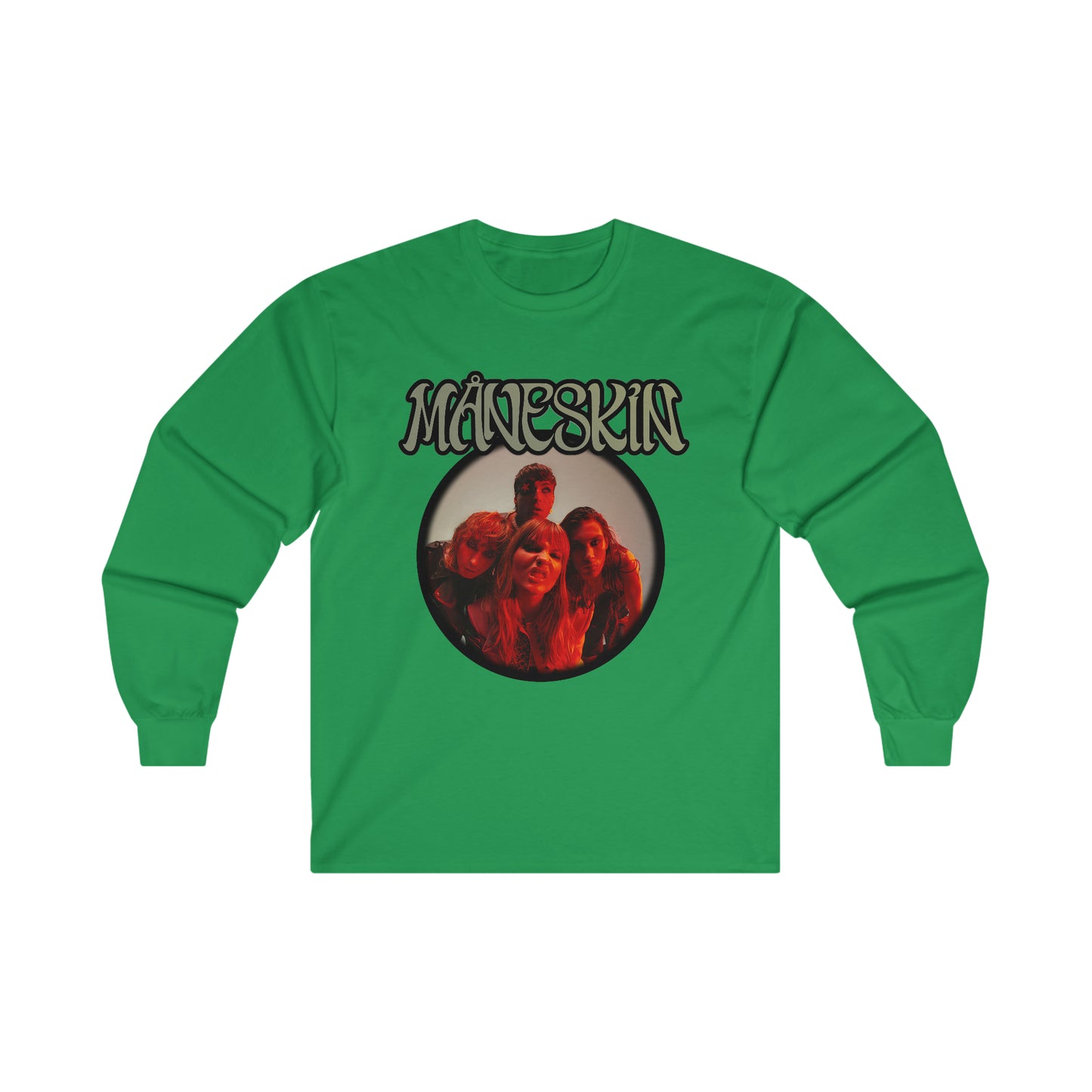 Måneskin Circular Group Photo Ultra Cotton Long Sleeve Tee Shirt