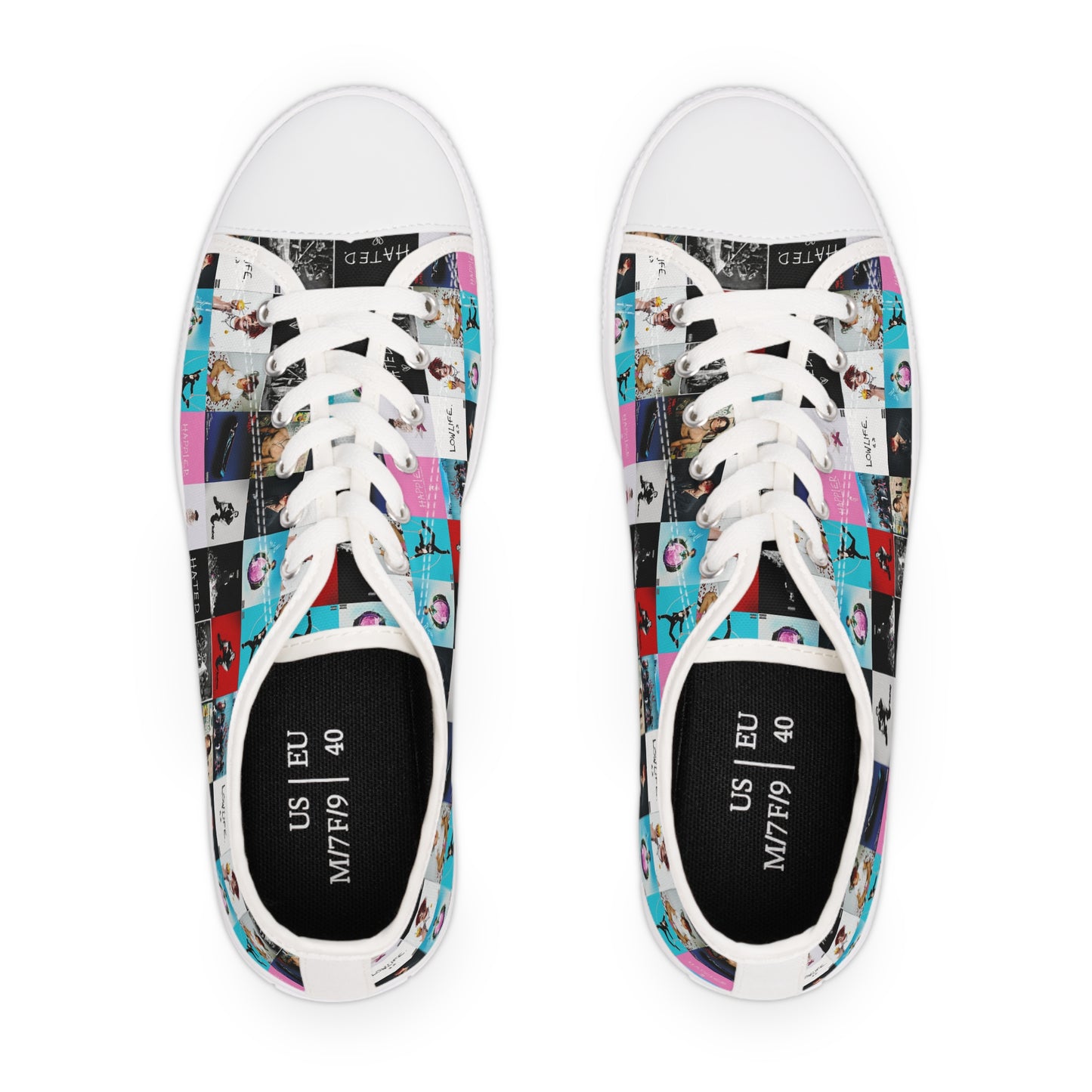 YUNGBLUD Album Cover Art Collage Women's Low Top Sneakers