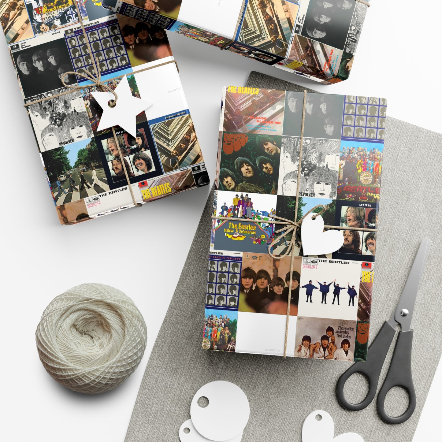 The Beatles Album Cover Collage Gift Wrap Paper