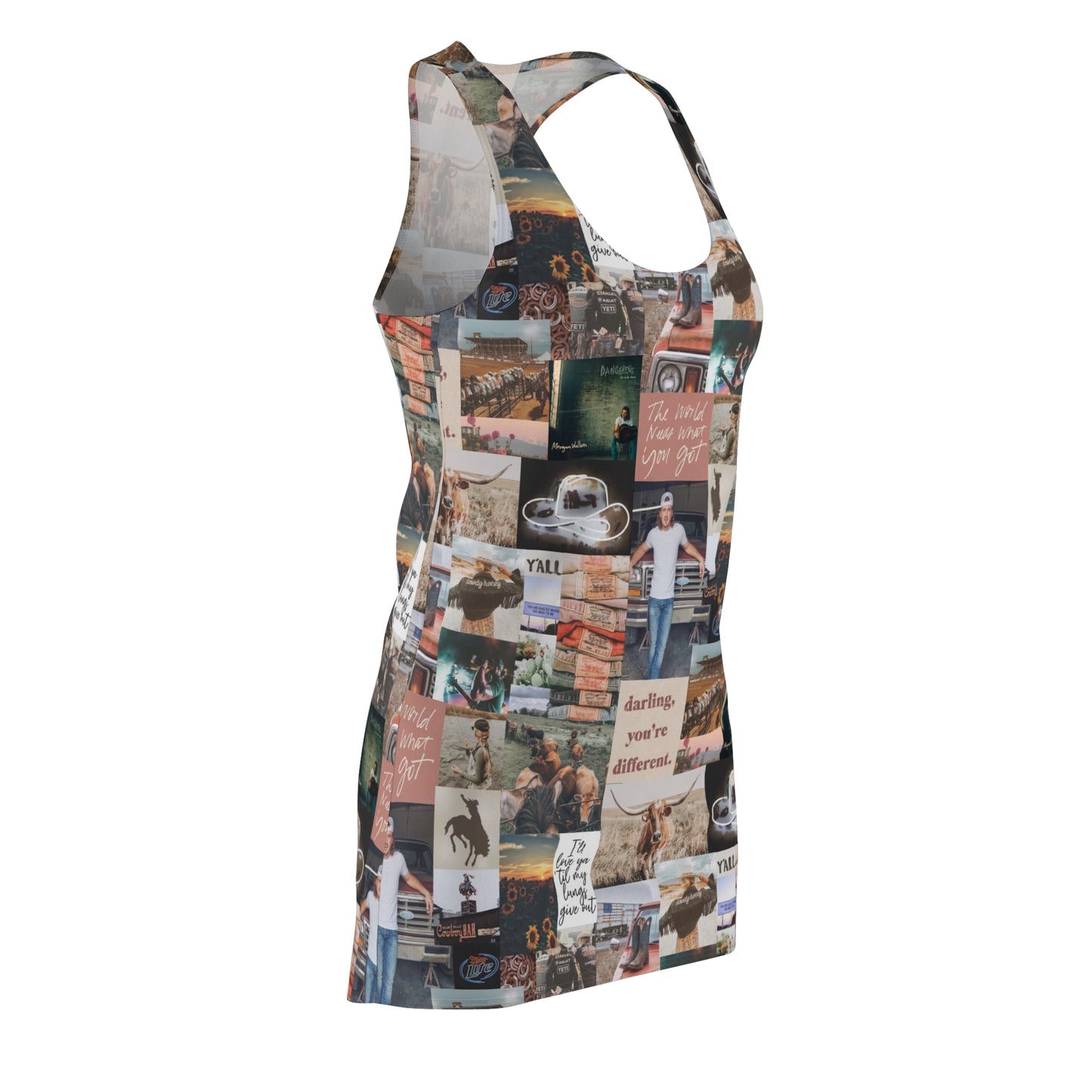 Morgan Wallen Darling You're Different Collage Women's Cut & Sew Racerback Dress