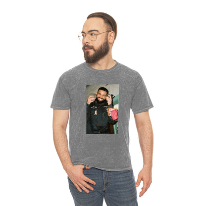 Drake Happy And Drinking Unisex Mineral Wash Vintage Tee Shirt