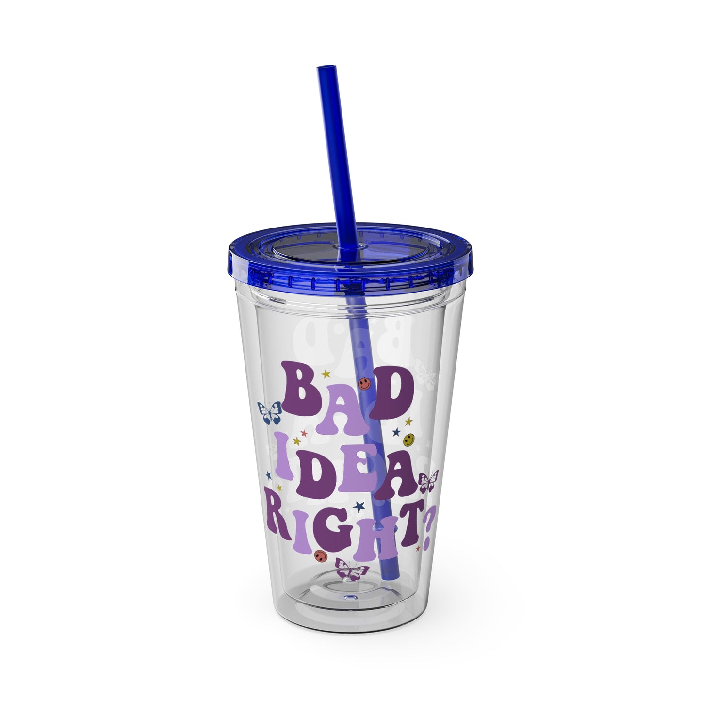 Olivia Rodrigo Bad Idea Right? Sunsplash Tumbler with Straw