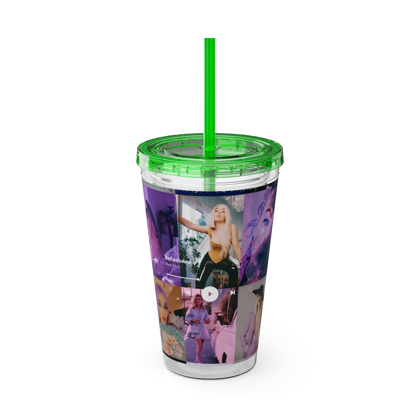 Ava Max Belladonna Photo Collage Sunsplash Tumbler with Straw