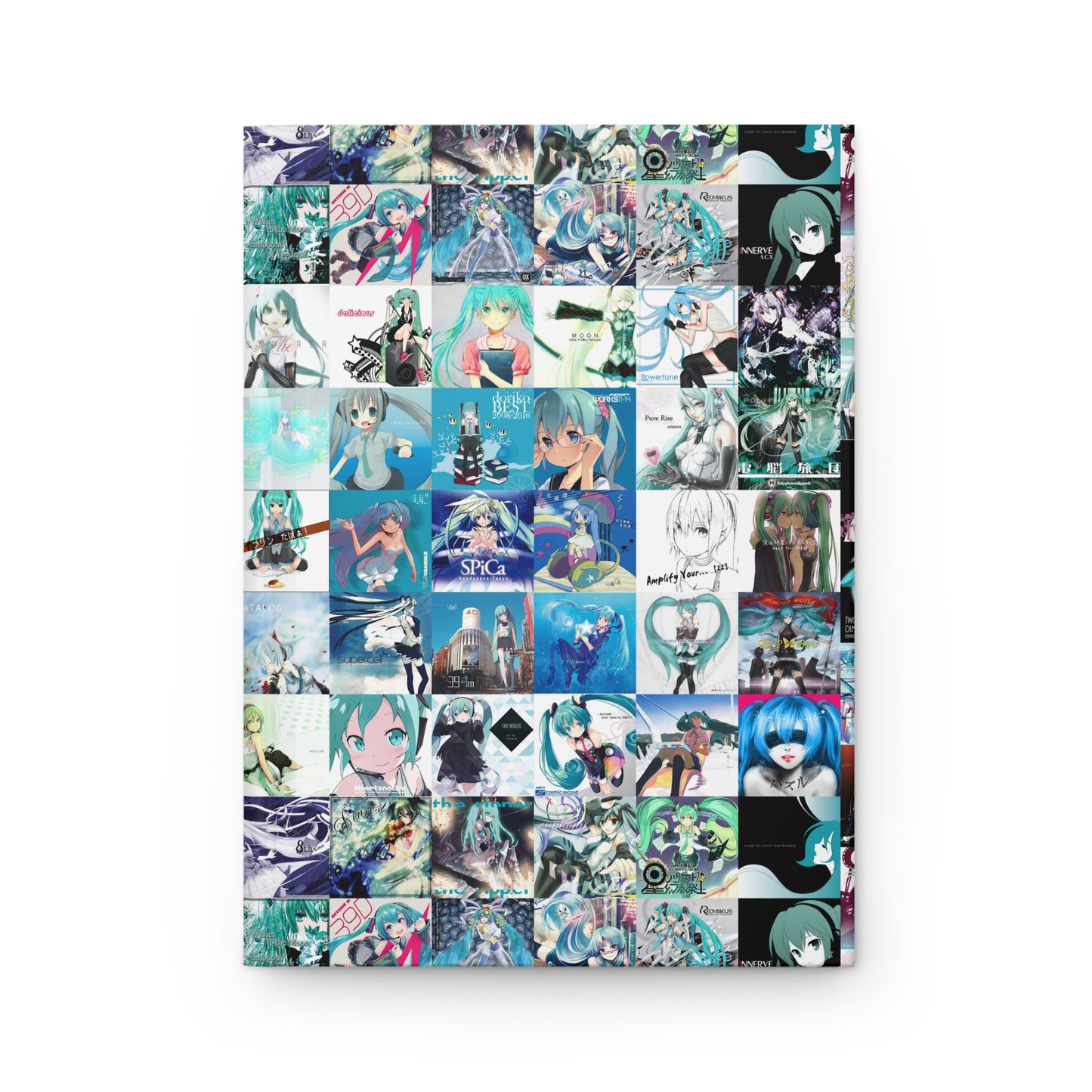 Hatsune Miku Album Cover Collage Hardcover Journal