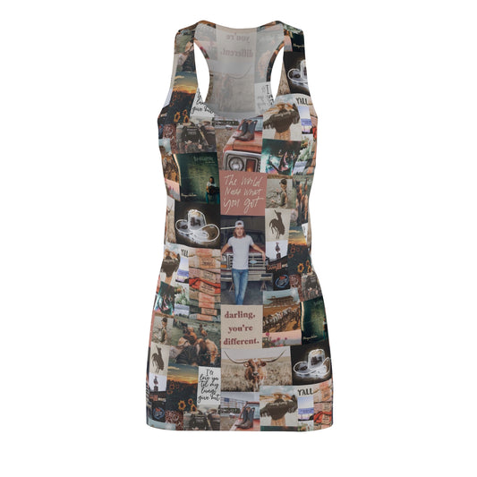 Morgan Wallen Darling You're Different Collage Women's Cut & Sew Racerback Dress