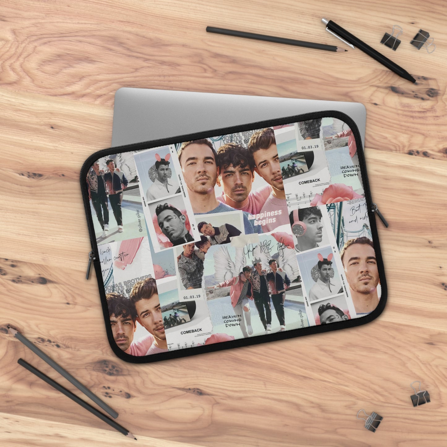 Jonas Brothers Happiness Begins Collage Laptop Sleeve