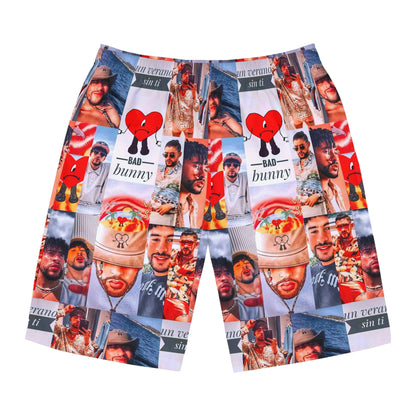 Bad Bunny Un Verano Sin Ti Photo Collage Men's Board Shorts