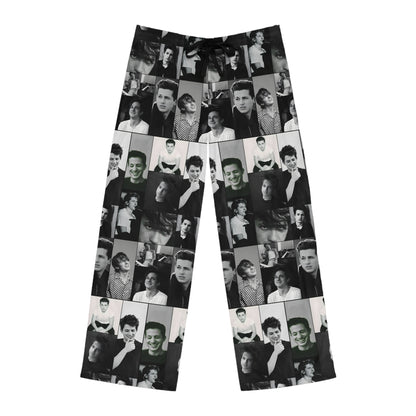 Charlie Puth Black And White Portraits Collage Men's Pajama Pants