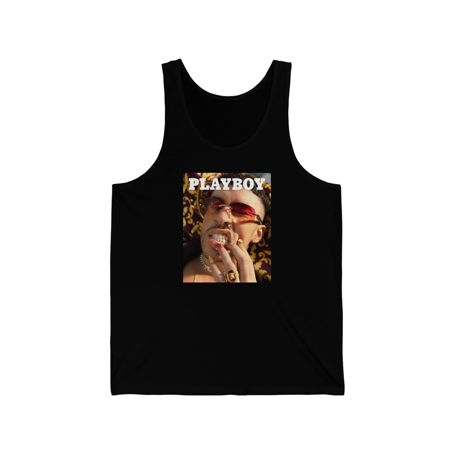 Bad Bunny Playboy Cover Unisex Jersey Tank