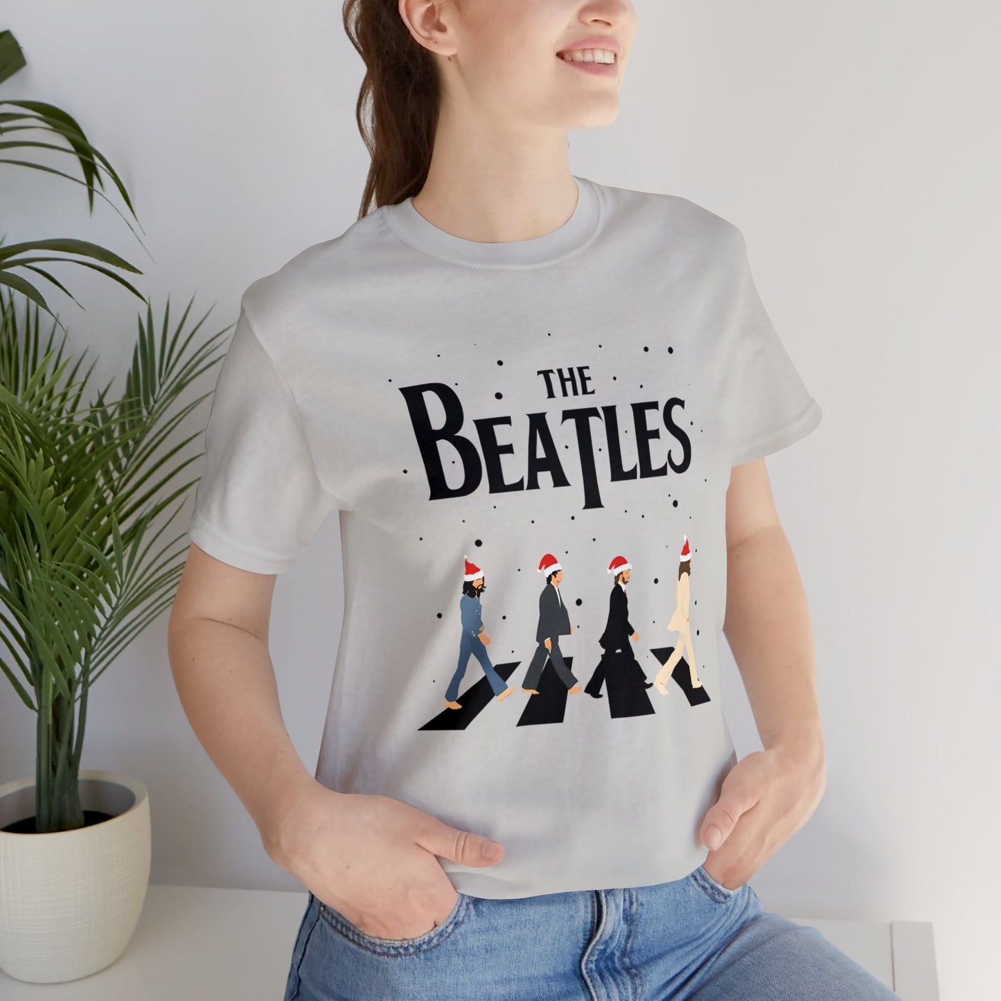 The Beatles Abbey Road Santas Unisex Jersey Short Sleeve Tee Shirt